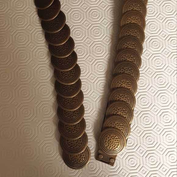 Vintage Accessories - Vintage Stretch Metal Disc Belt